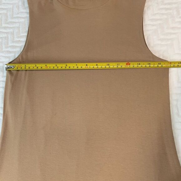 Bailey/44 Mia Dress in Camel with Striped Textured Black Leatherette Hem Small - Picture 10 of 10